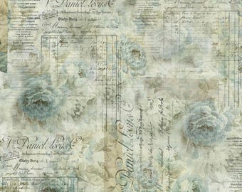 Support de 108 po. de large Tim Holtz Eclectic Elements - Aqua - Tissu numérique - Ticket de caisse