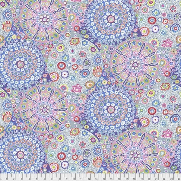 108” Wide Backing Fabric New February 2021 Kaffee Fassett Pastel Millefiore sold by the HALf YARD