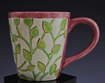 Coffee Mug, Hand Painted Cup, for Tea or Cocoa.