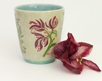Hand Painted Ceramic Mug for Coffee, Tea, or Cocoa. Original Design.