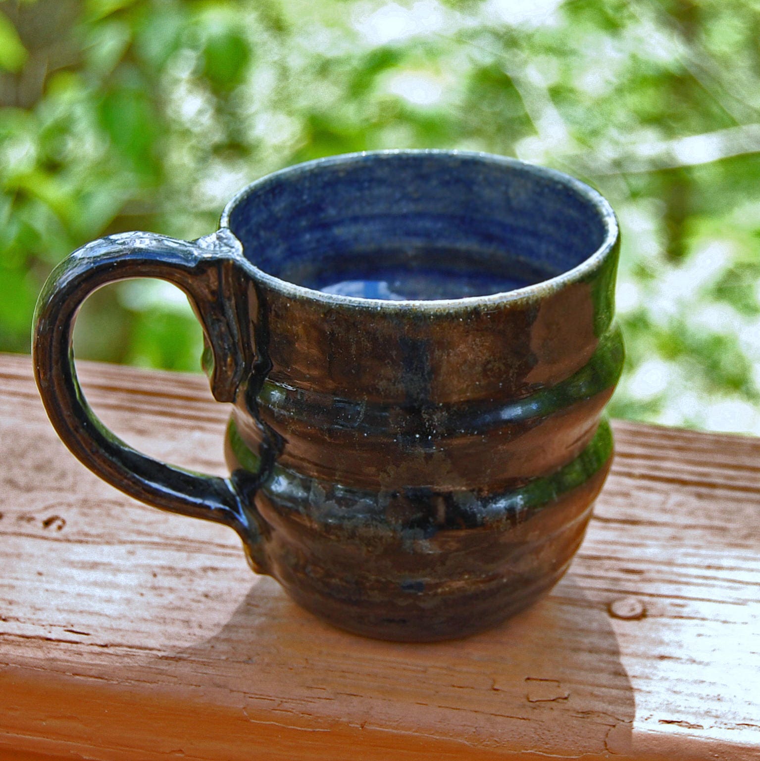 Midnight Handmade Coffee Mug, Stoneware Mug, Tea Mug, FREE SHIPPING US