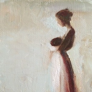 Mother and Baby Fine Art Print of Original Oil Painting [#125]