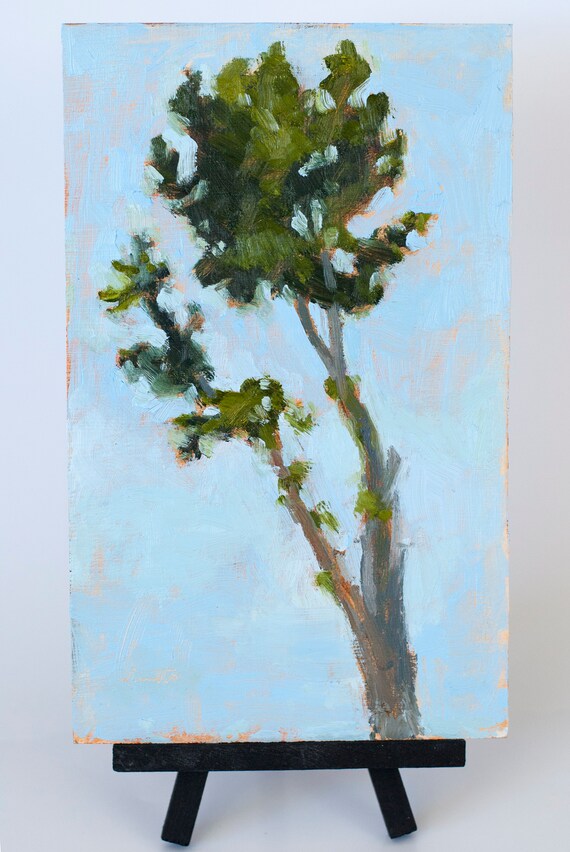 Original Oil Painting Of A Tree Titled The Tree Next Door Etsy