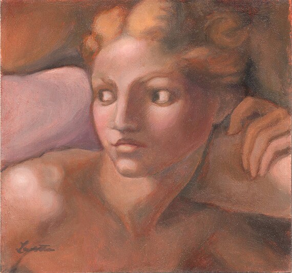 Eve Oil Painting Study Of The Sistine Chapel Ceiling