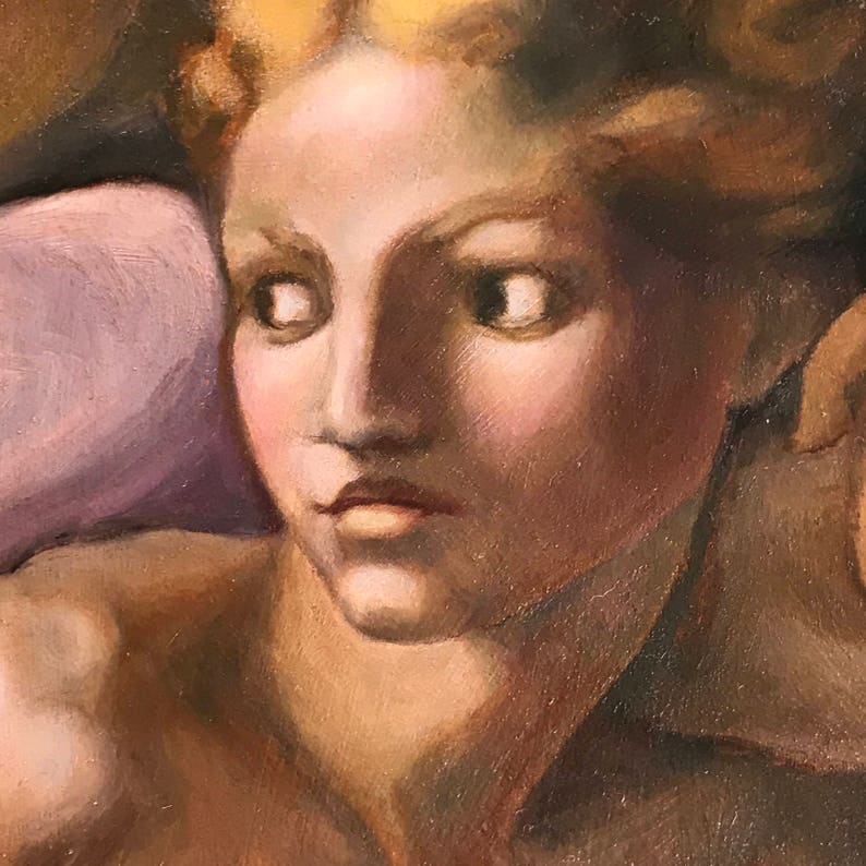 Eve Oil Painting Study of the Sistine Chapel Ceiling | Etsy