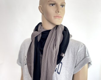 Triangular scarf GRACE, reversible, unisex