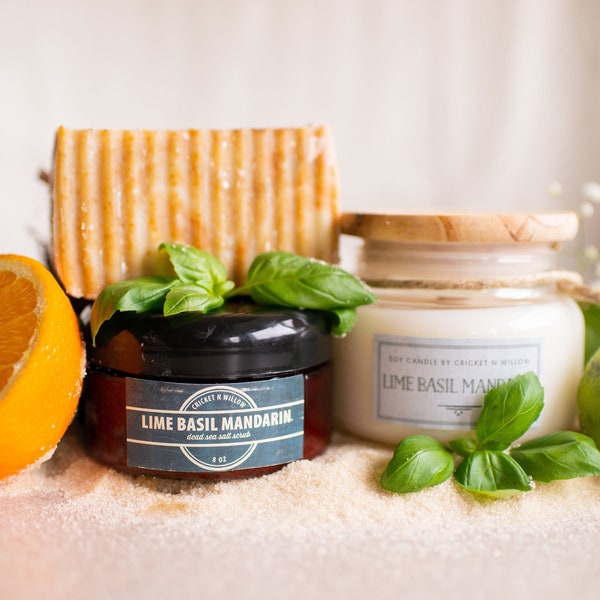 Lime Basil Mandarin Candle Etsy