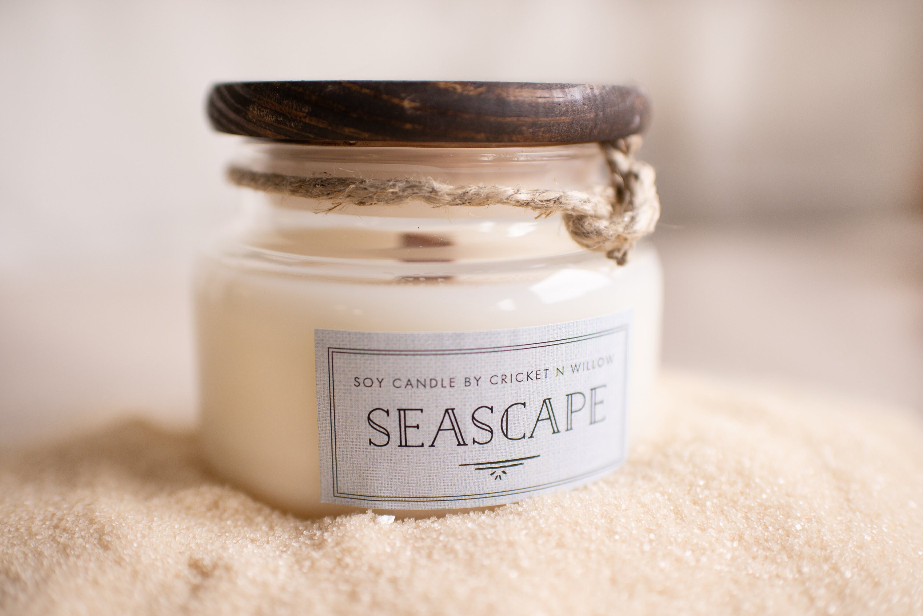 Handmade Luxury Soy Wax Candle with Crackling Wood Wick Beach Etsy