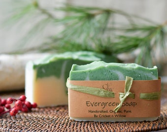 Luxury Handmade Bar Soap for Hands and Body with Balsam Fir, Rosemary and Lavender Essential oils, pampering gift for woman man