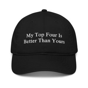 Chapeau My Top Four Is Better Than Your - Cadeau drôle pour les cinéphiles, chapeau boîte aux lettres pour amoureux, chapeau pour papa cinéphile, accessoire pour nerds de cinéma