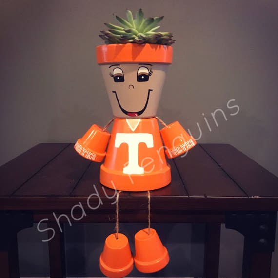 12 Tennessee Vols Flower Pot Boy Ut Vols Home Decor Etsy