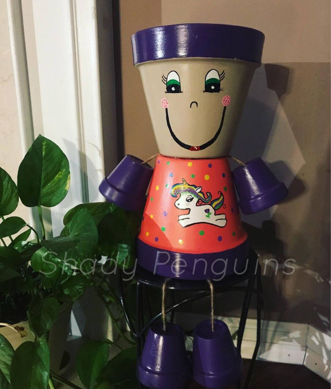 12 Unicorn Flower Pot Girl / Flower Pot/ Indoor Decor/ Outdoor Decor