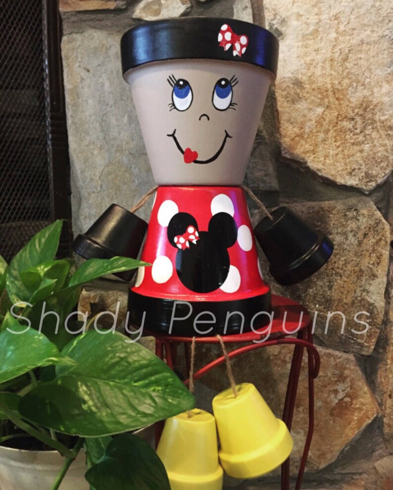 12 Flower Pot Girl/ Flower Pot/ Indoor Decor/ Outdoor Etsy