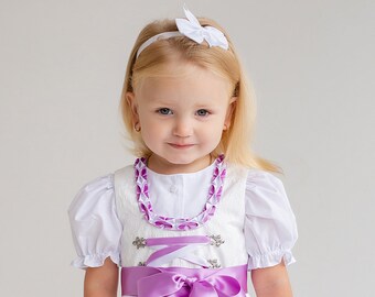 Christening dirndl Festive dirndl lilac in Gr. 62,68,74,80