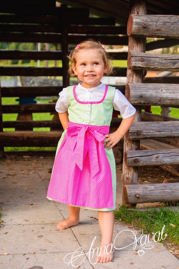 Dirndl enfant Dirndl bébé en taille 98 - Etsy France