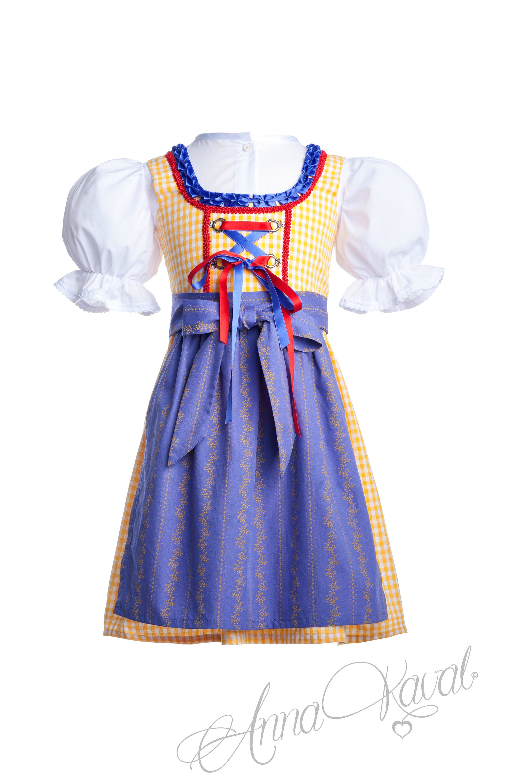 Dirndl, bavarian traditional dress for girls (6month-6years