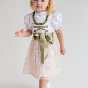 SALE!!!Kinderdirndl, Taufdirndl, Kommuniondirndl in grün