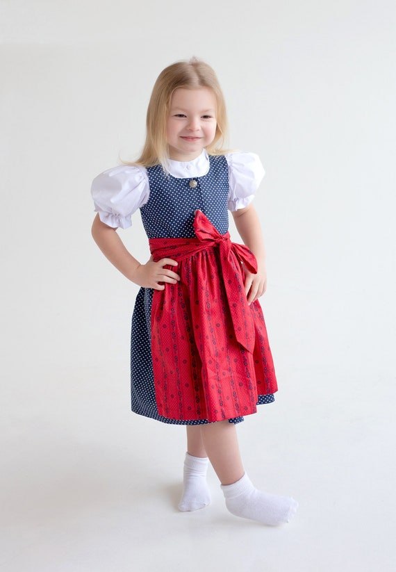ABITO TRADIZIONALE DIRNDL bambini Felicitas giallo pastello verde 3