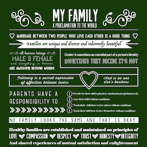 Irreverent Child&#39;s Family Proclamation