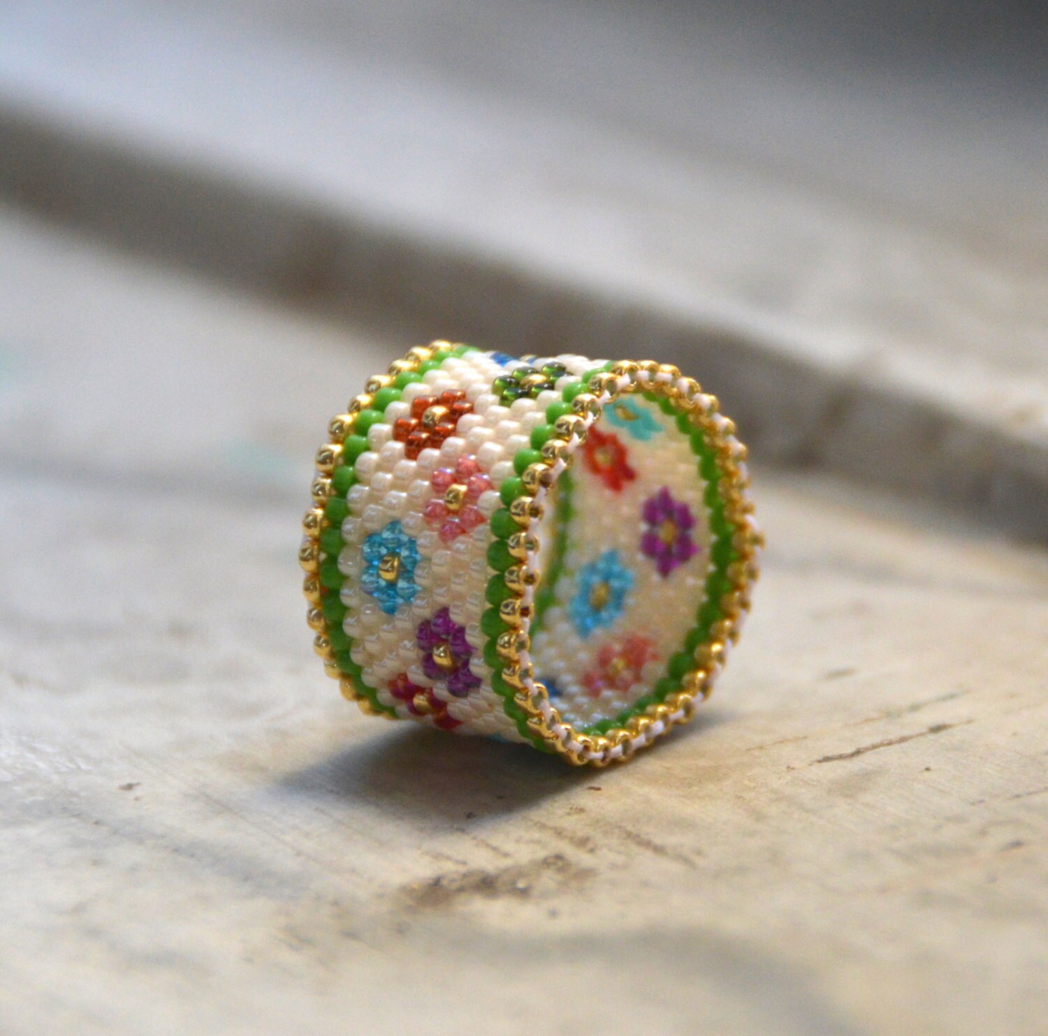 Perlen Ring Ring Ring für den Mittelfinger Ringfinger Etsy