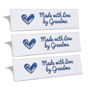 Dad Make It Black Heart Woven Labels 8 Pack Sewing Labels for