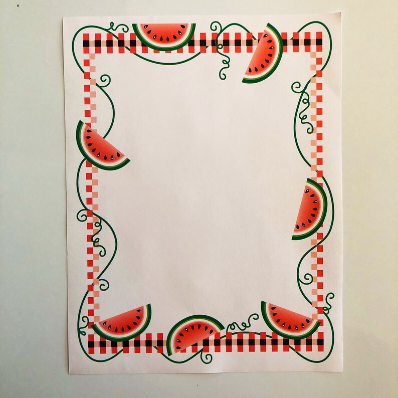 Vintage Watermelon Stationery Summer Stationery Fruit | Etsy