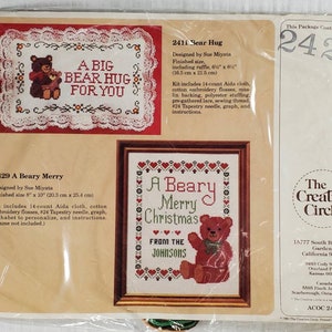 Creative Circle &quot;A Beary Merry Christmas&quot; Counted Cross Stitch #2429 New