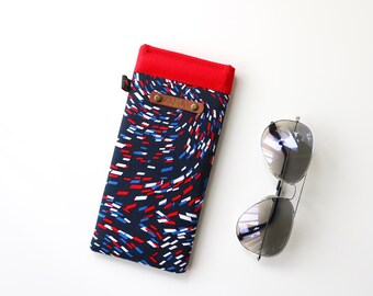 Fabric Abstract Eyeglasses or sunglasses case for him