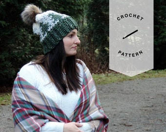 The Mountaineer Toque Crochet Pattern, Fair Isle Crochet Hat, Super Bulky Fair Isle, Crochet Hat Pattern, Super Bulky Crochet Toque Pattern