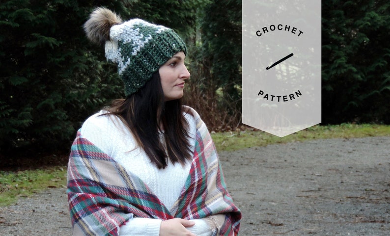 The Mountaineer Toque Crochet Pattern, Fair Isle Crochet Hat, Super Bulky Fair Isle, Crochet Hat Pattern, Super Bulky Crochet Toque Pattern image 1