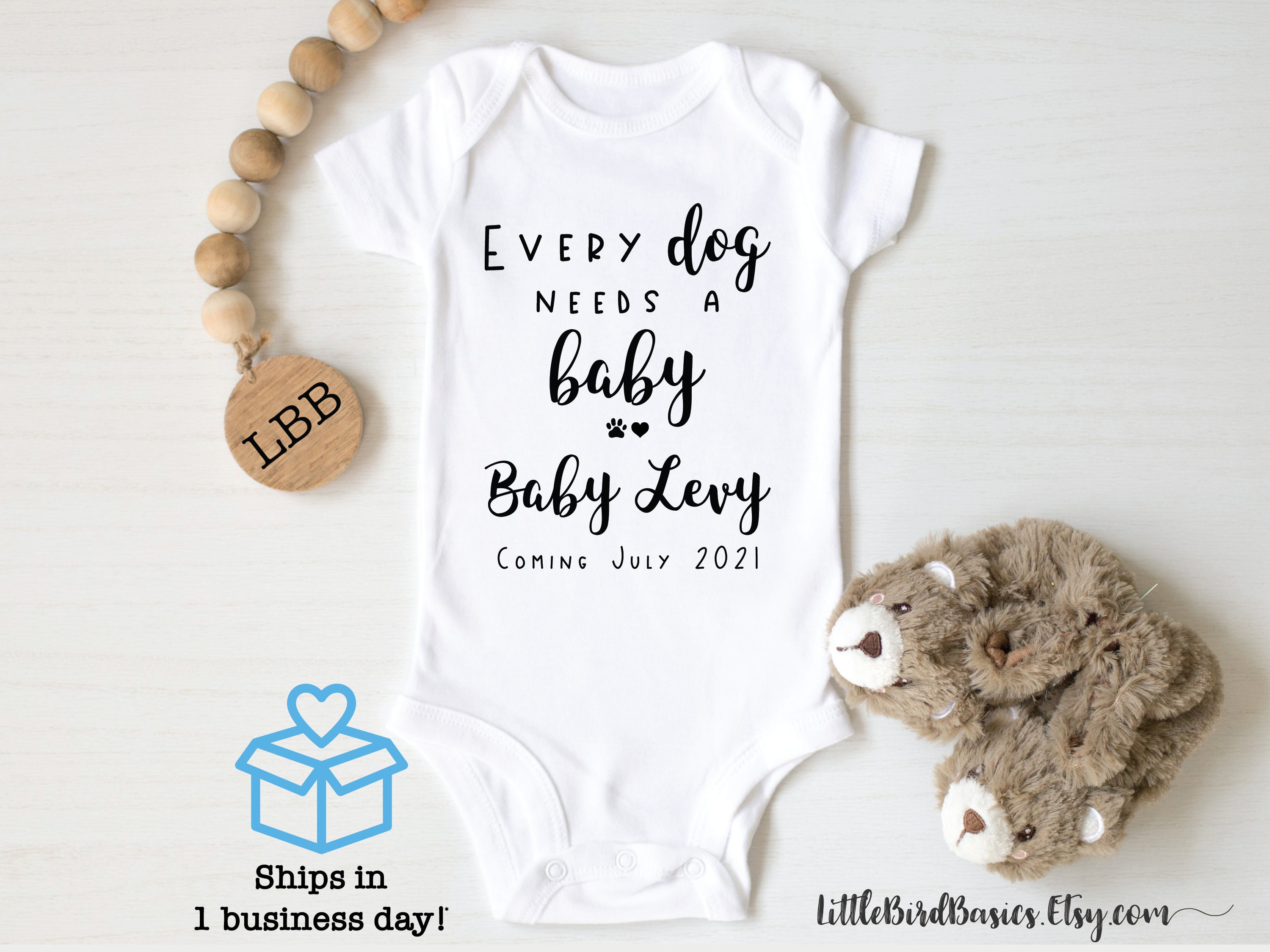 Every dog needs a baby onesie / custom pregnancy announcement onesie …