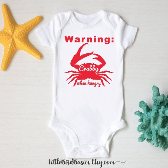 Nautical baby shower onesie crab onesie baby shower nautical | Etsy