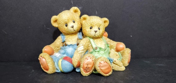 Cherished Teddies 1995 Travis and Tucker Were in … - image 1