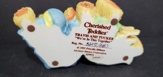 Cherished Teddies 1995 Travis and Tucker Were in … - image 2