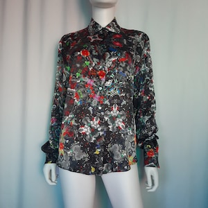 Almost Black & White Mulberry Silk in Satin 16mm