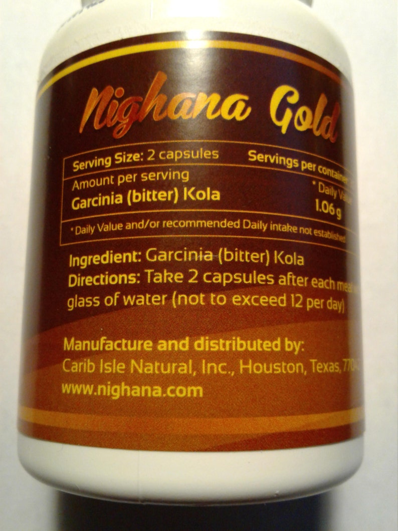 60 Capsules Garcinia bitter Kola Etsy