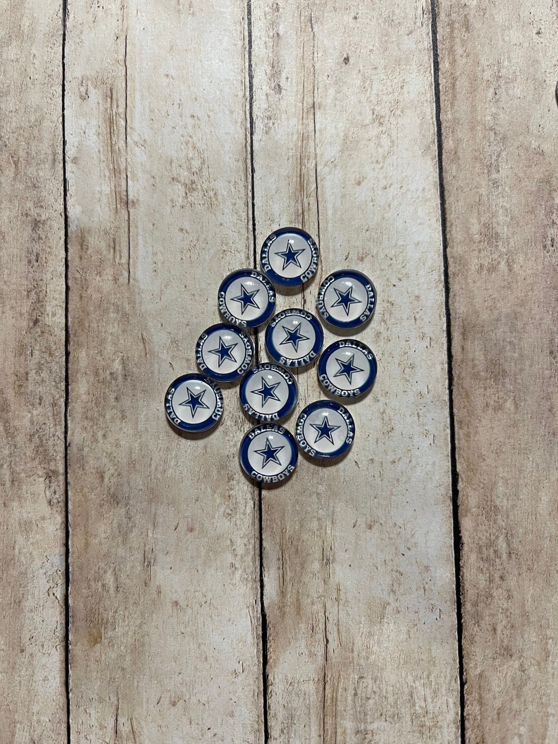Dallas Cowboys 12mm Glass Cabochon