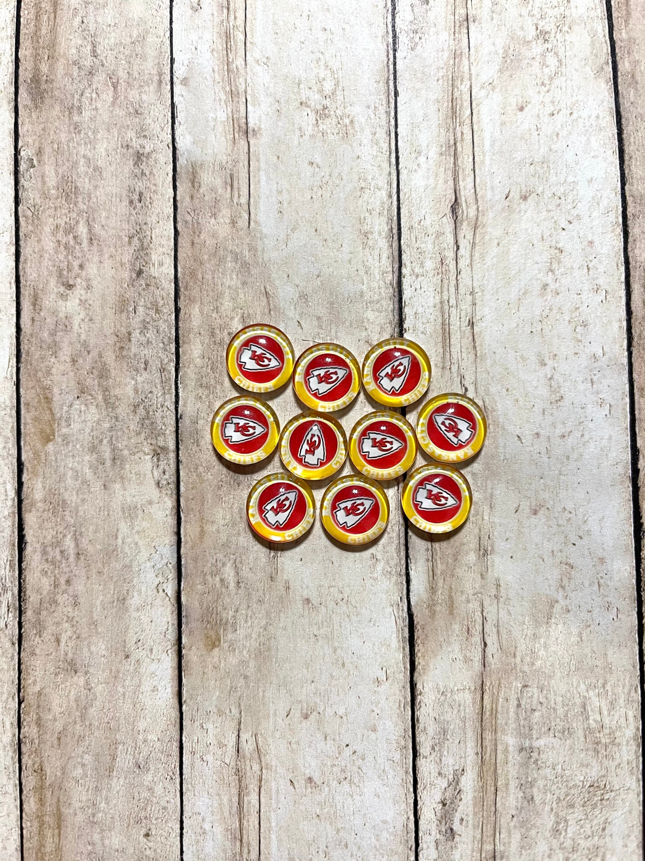 Kansas City Chiefs 12mm Glass Cabochon