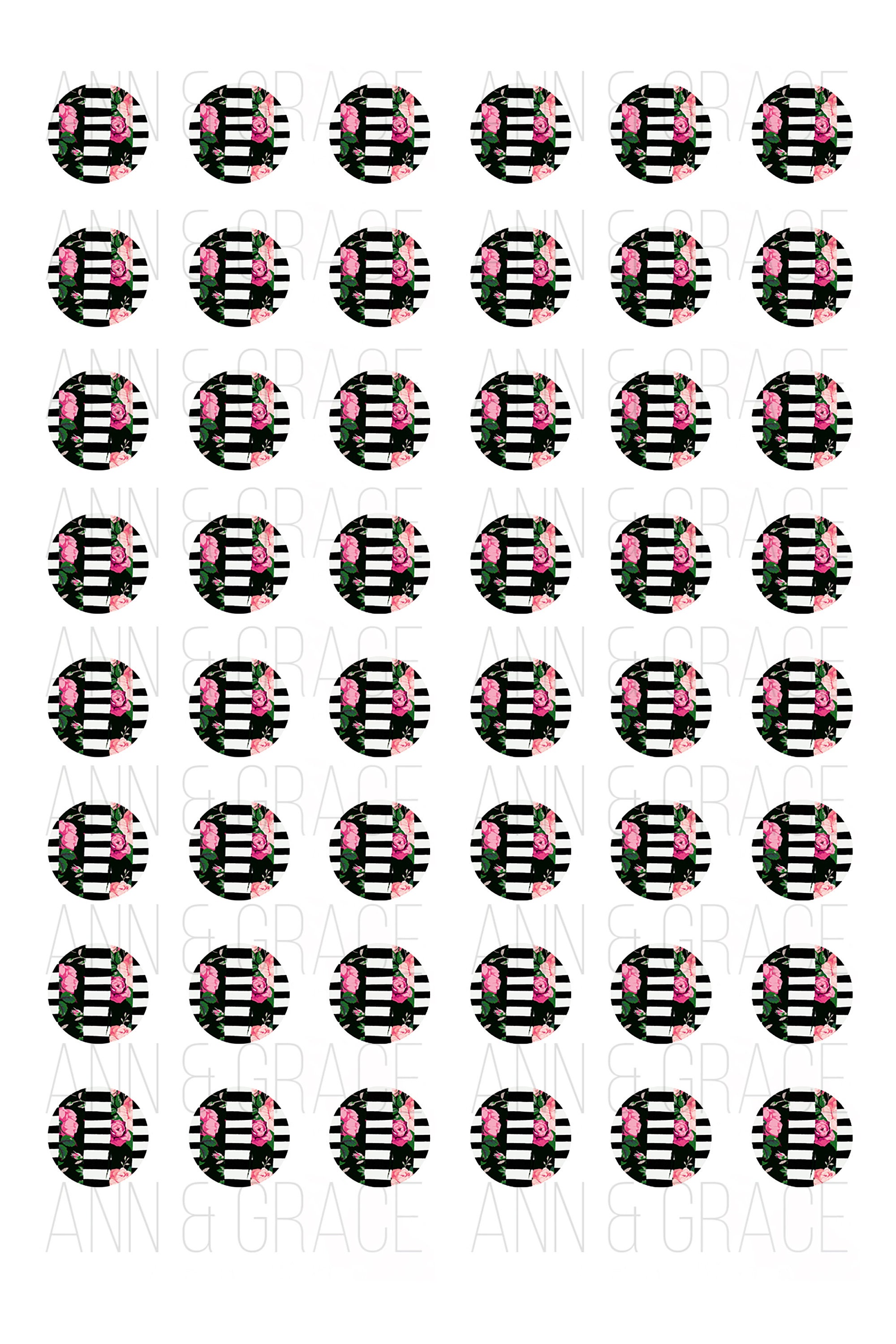 INSTANT DOWNLOAD 12mm Circle Template Black and White | Etsy