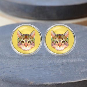 Cat Stud Earrings, Cat Necklace, Cat Jewelry, Cat Lover Gift, Dangle Earrings, Gift For Her