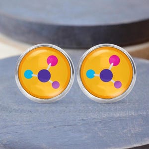 Molecule Stud Earrings, Science Earrings, Science Jewelry, Gifts For Scientist