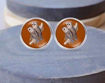 Owl Stud Earrings, Owl Necklace, Cuff Links, Dangle Earrings, Owl Gift
