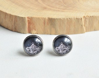 Acotar Stud Earrings, Acomaf Jewelry, Mountain Earrings, Star Earrings, Gift For Book Lover