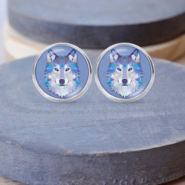 Wolf Stud Earrings, Wolf Necklace, Wolf Jewelry, Dangle Earrings, Animal Earrings, Gift For Her