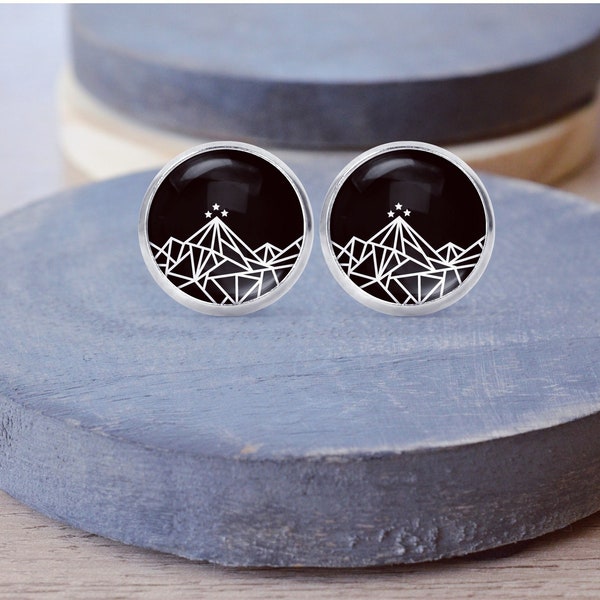 Acotar Stud Earrings, Acomaf Jewelry, Mountain Earrings, Star Earrings, Gift For Book Lover