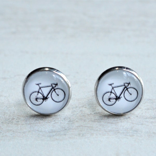 Bicycle Earrings, Bicycle Earrings, Bike Rider Gifts, 10 Speed Bike, Bike Cuff Links, Dangle Earrings, Leverback Earrings, Post Queen