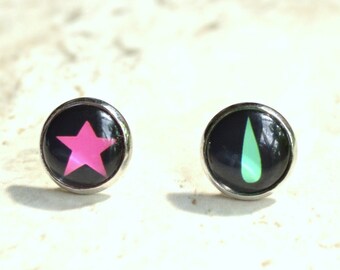 Silver Tone Clip On Ear Snap Dangle Earring with 10mm Pad Lever Back Finding 100