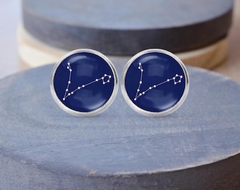 Pisces Zodiac Stud Earrings, Pisces Necklace, Pisces Gift, Dangle Earrings, Pisces Jewelry