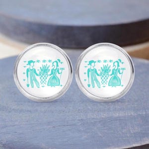 Pendientes de Pyrex con estampado de mantequilla, collar de Pyrex, pendientes de Pyrex, regalo de Pyrex, pendientes colgantes, regalo para ella