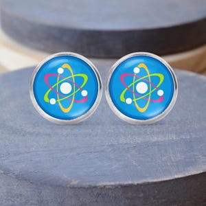 Atom Stud Earrings, Science Earrings, Science Jewelry, Gifts For Scientist, Dangle Earrings